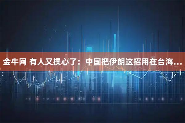 金牛网 有人又操心了：中国把伊朗这招用在台海…